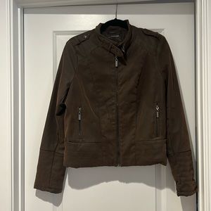 Brown biker/ moto jacket